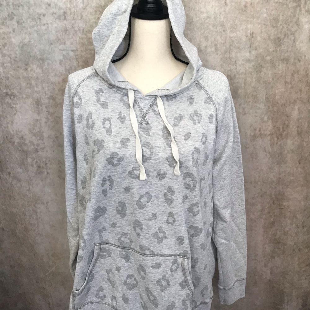 Old Navy Gray Animal Print Hoodie, size XL